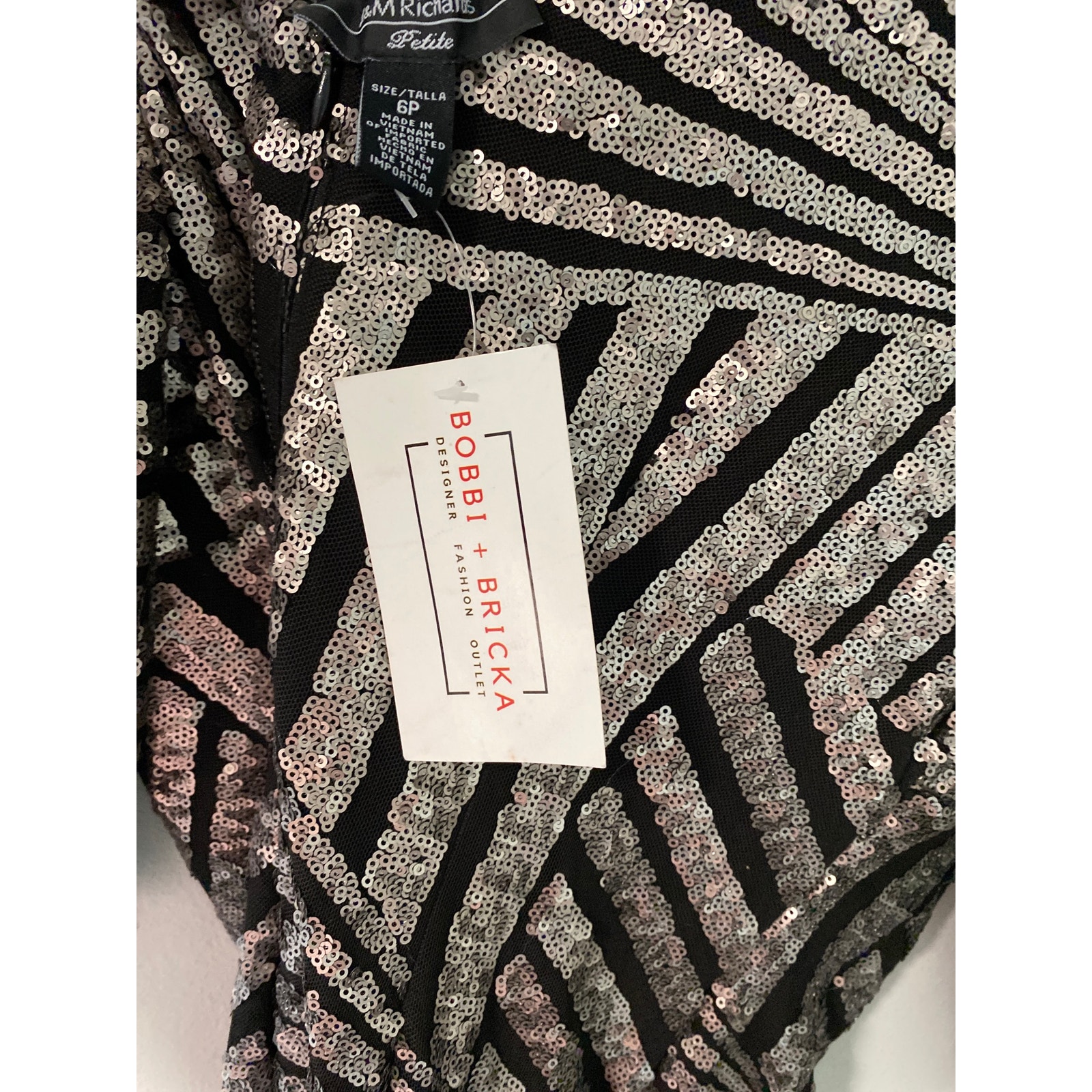 Nwt Bobbi + Bricka Sequin Party Cocktail Dress Size 6 Petite — image 3 of 4